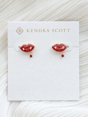 Vampire Gold Red Lab Grown Opal Stud Earrings by Kendra Scott